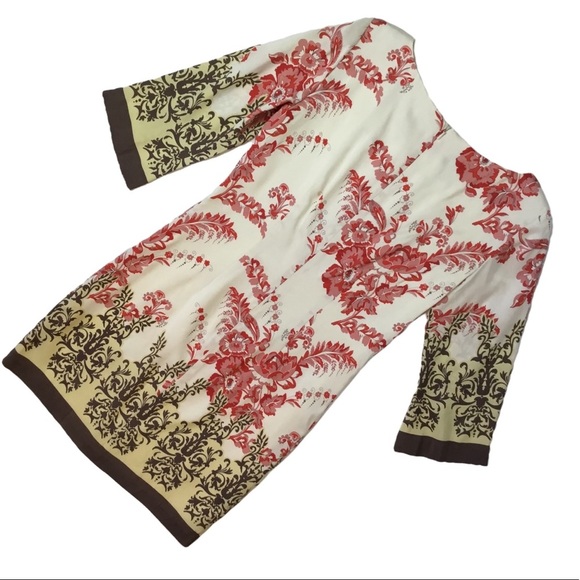 Neiman Marcus Silk Floral Sheath Dress. Sz 4 - Picture 3 of 6